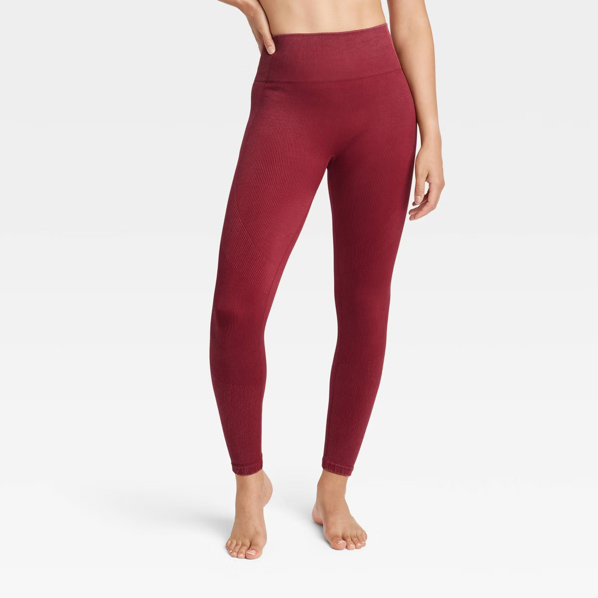 Women's High-Rise Ribbed Seamless 7/8 Leggings - JoyLab™ | Target