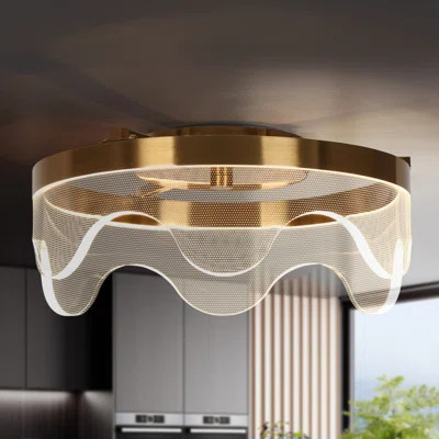 Hampson Glass LED Flush Mount | Wayfair North America