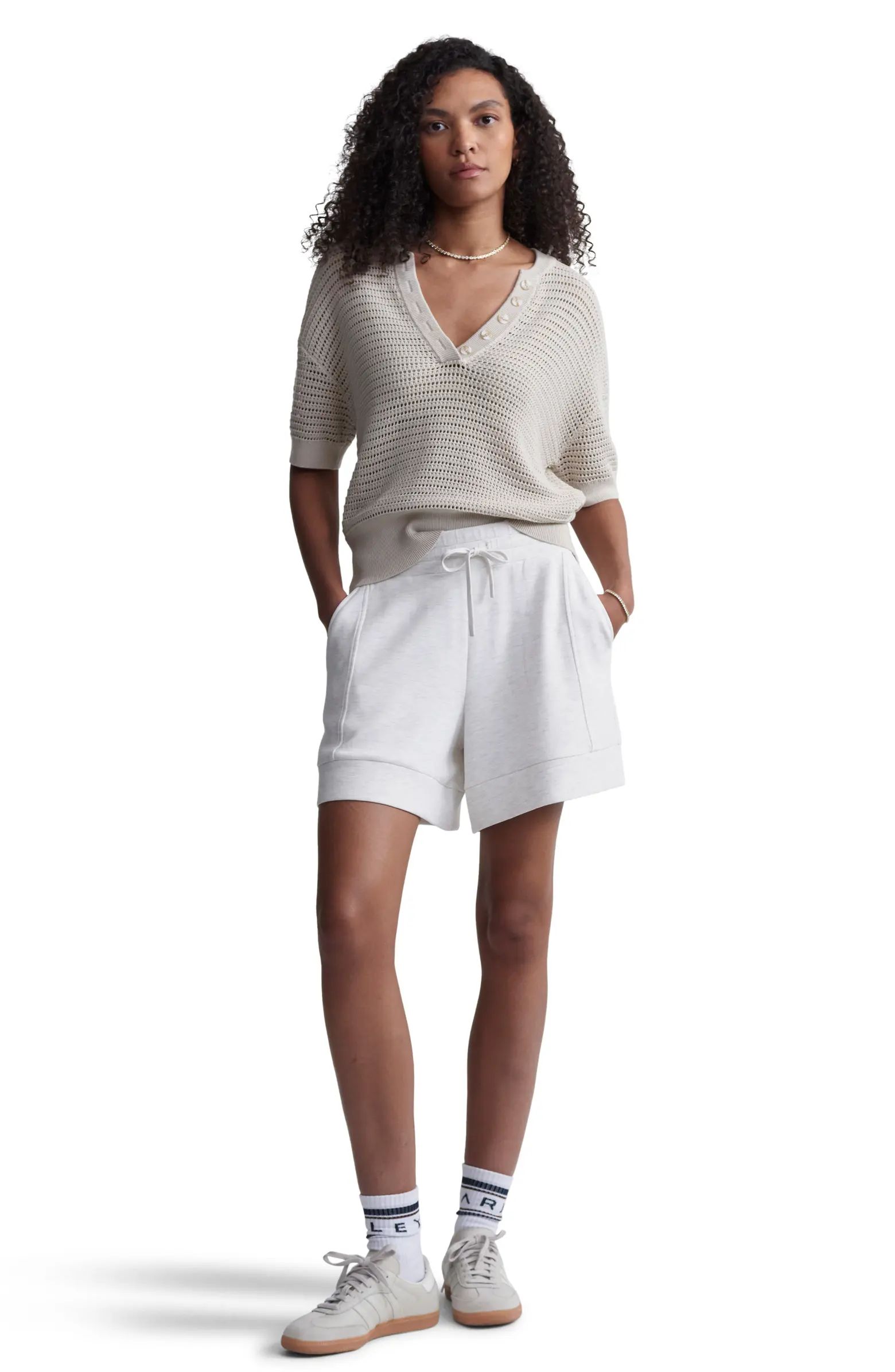 Varley Callie Sheer Knit Cotton Top | Nordstrom | Nordstrom