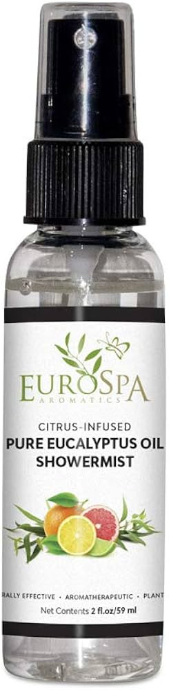 EuroSpa Aromatics Pure Eucalyptus Oil ShowerMist and Steam Room Spray, All-Natural Premium Aromat... | Amazon (US)
