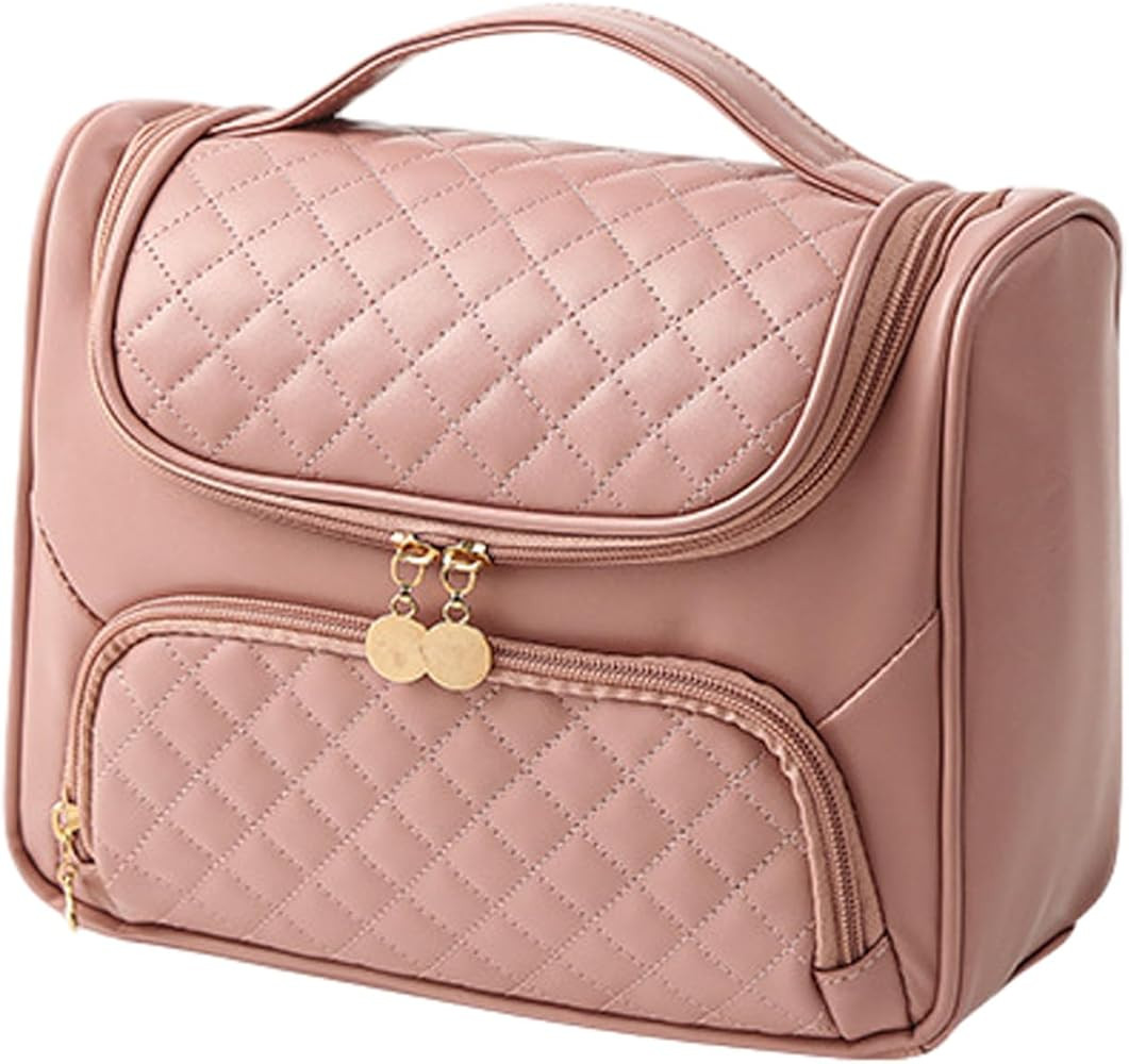 Toiletry Bag with Hook and Compartment Cosmetic Large Capacity Travel Makeup Bag Portable Waterpr... | Amazon (US)