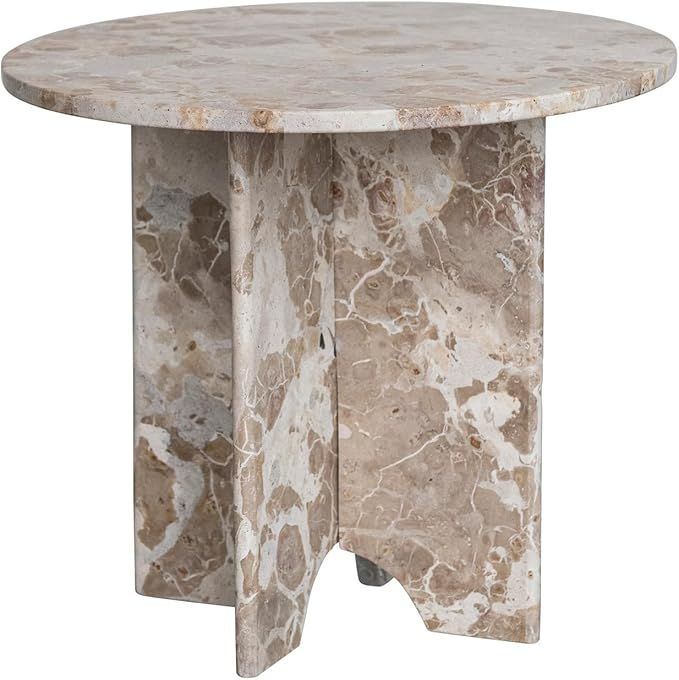 Bloomingville, Beige Sculptural Marble Table with Interlocking Base | Amazon (US)