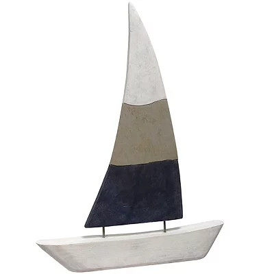 Sailboat Natural Wood Carved Sculpture | Kirkland's Home