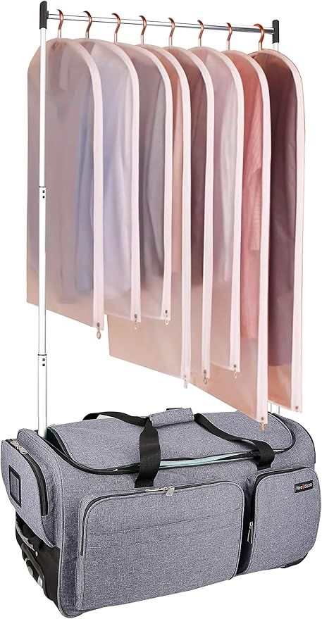 Dance Bag With Garment Rack,28Inch Collapsible Travel Bag,Rolling Garment Bag With Rackl,Rolling ... | Amazon (US)