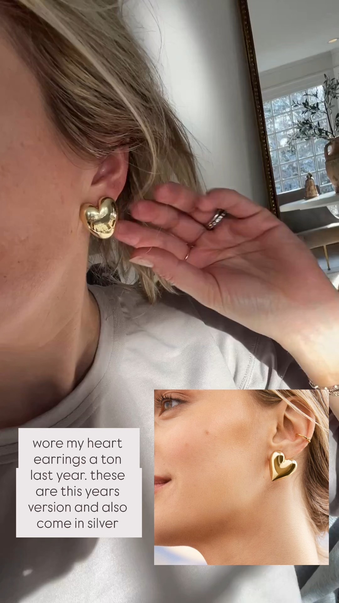 Heart earrings under $40 ♥️ I have last years version and wore them a ton 

Valentine’s Day jewelry 