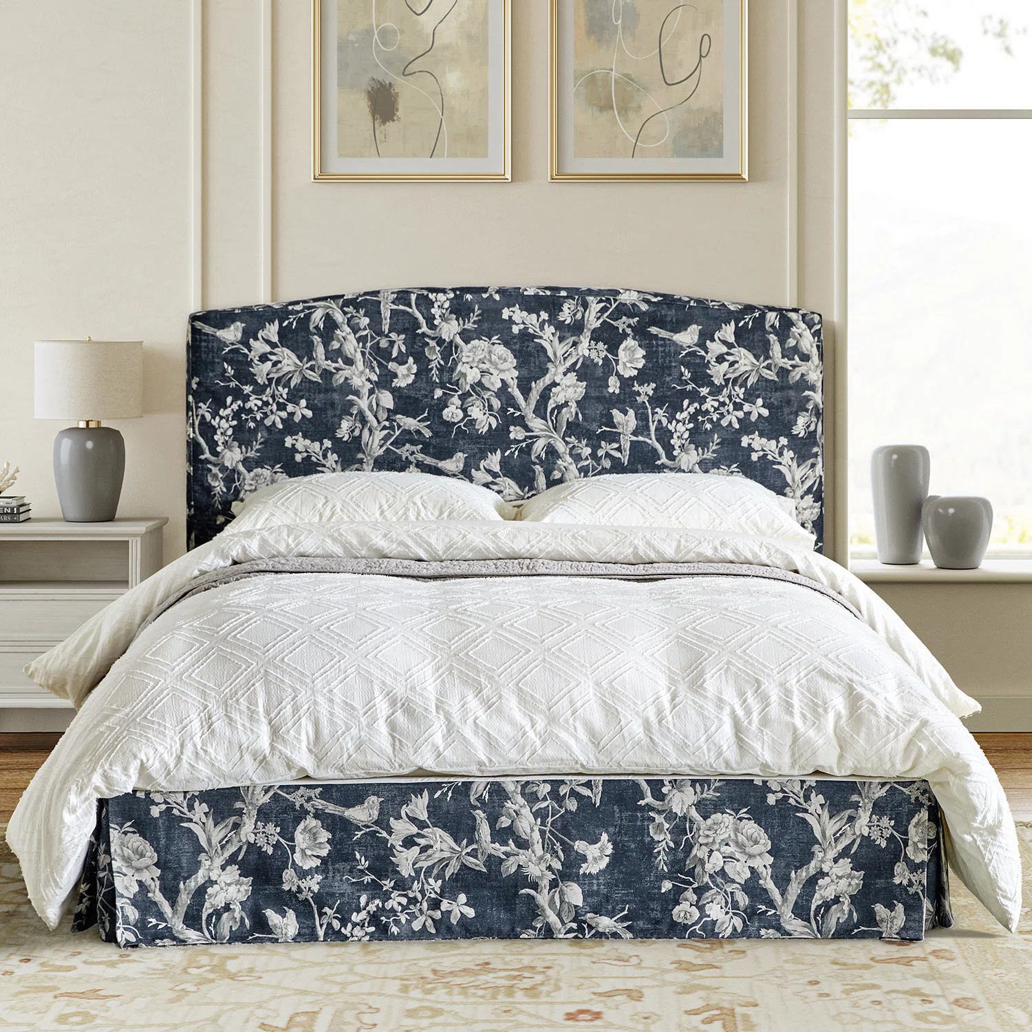 Sohni Upholstered Platform Bed with Washable Slipcover and Adjustable Headboard | Wayfair North America