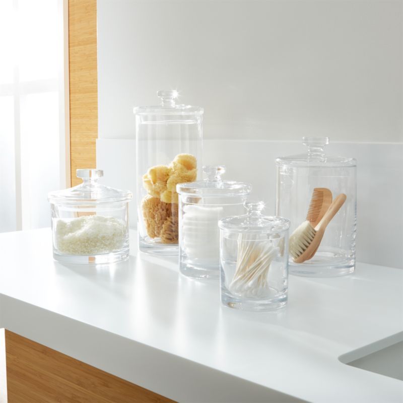Set of 5 Glass Canisters + Reviews | Crate & Barrel | Crate & Barrel