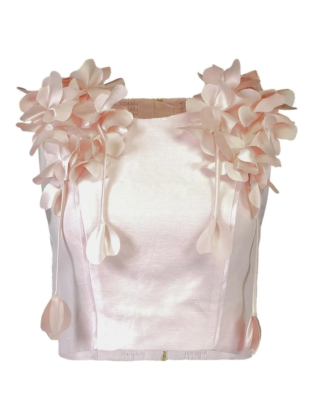 Aje Camille floral-appliqué top - Pink | Farfetch Global