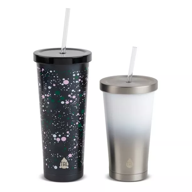 TAL Stainless Steel Color Changing 2 Pack Axel Tumbler, 24 fl oz, Wave and  Stars