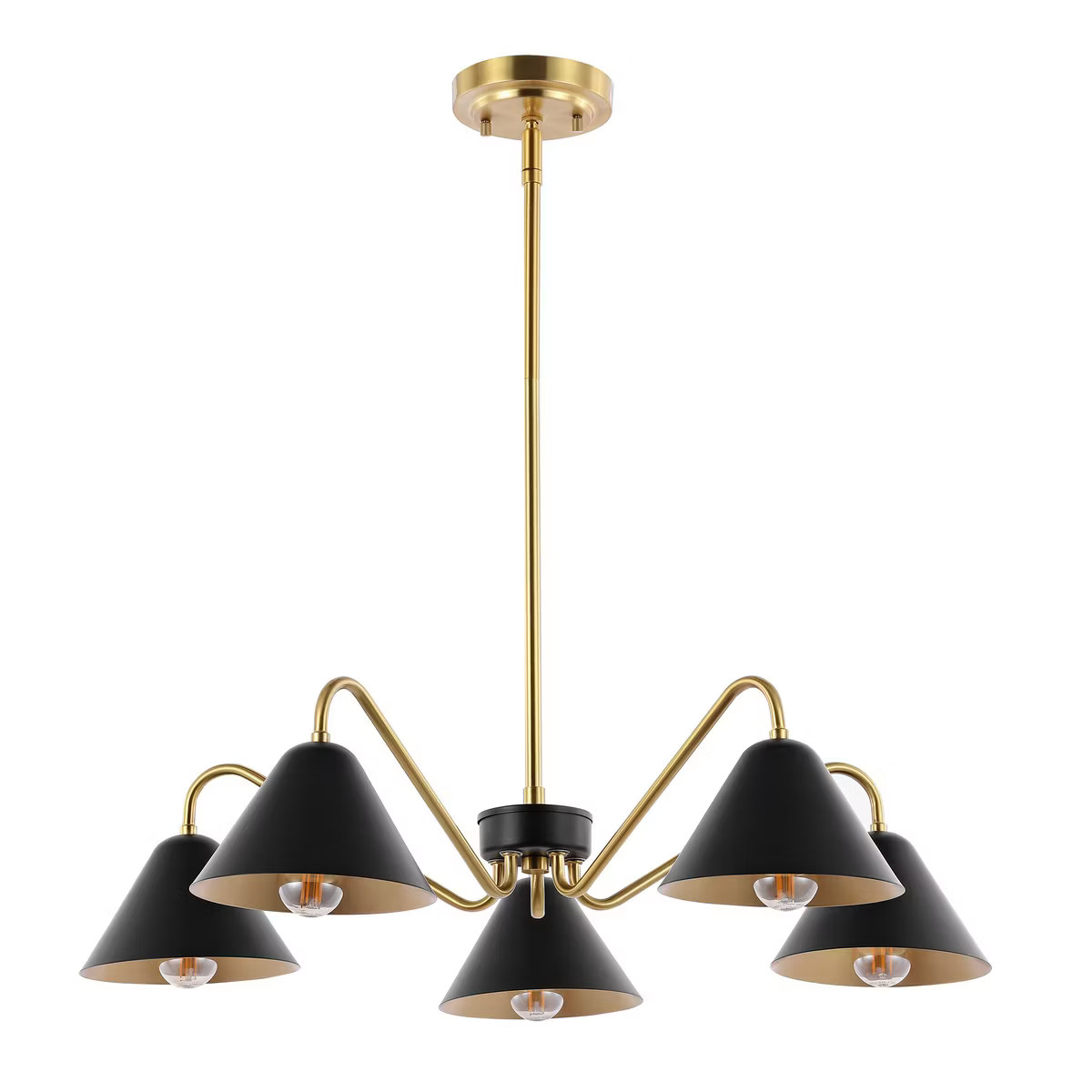 Meissa Chandelier - Black/Satin Brass - Safavieh. | Target