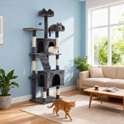 COZONY 72 Inch Cat Tree Tower with Condo, Multi Level Cat Tower with Sisal Posts and Plush Perches | Target