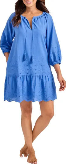 Tommy Bahama Eyelet Cove Embroidered Organic Cotton Cover-Up Dress | Nordstrom | Nordstrom