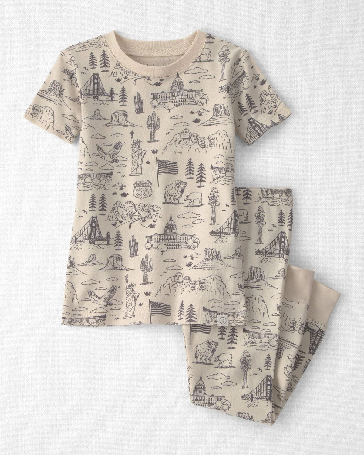 Toddler 2-Piece Organic Cotton Pajamas in Stars Stripes and Sights | Carter's Inc