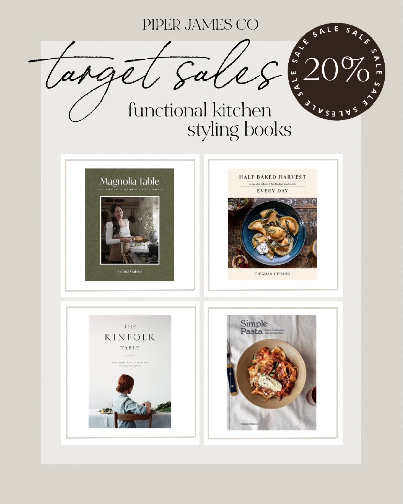 Take advantage of circle week for 20% off cozy kitchen books! Function + style 👏🏻

Kitchen books, kitchen style, book styling, cozy kitchen, functional kitchen, decorC fall decor, fall styling, fall kitchen, coffee table books, coffee table styling, target sales, circle week, sales 

#LTKhome #LTKSeasonal #LTKsalealert