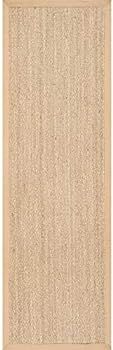 nuLOOM Elijah Natural Seagrass Farmhouse Runner Rug, 2' 6" x 14', Beige | Amazon (US)