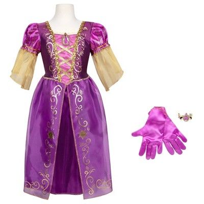 Disney Princess Rapunzel Majestic Dress with Bracelet and Gloves | Target