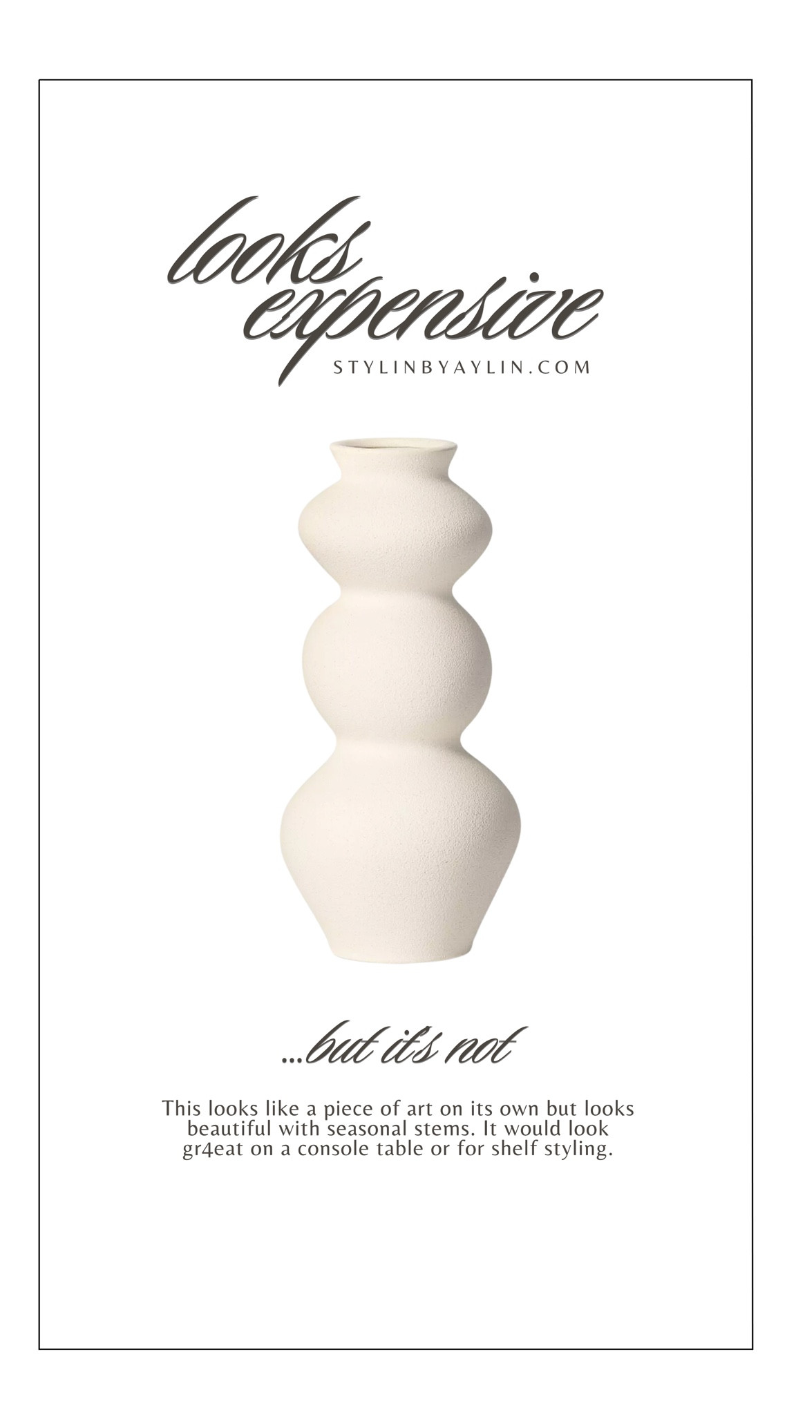 Looks expensive #vase #stylinbyaylin

#LTKFindsUnder50 #LTKStyleTip #LTKHome