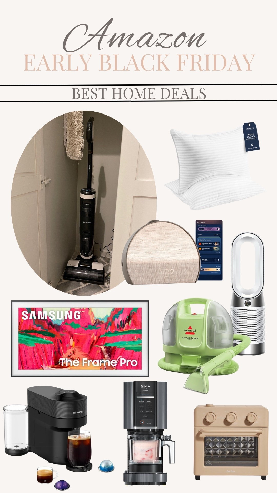 Amazon early Black Friday home deals 

Frame tv, Nespresso machine, kitchen appliance, air fryer

#LTKHome #LTKSaleAlert #LTKCyberWeek