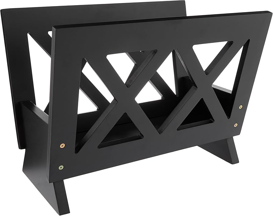 Frenchi Home Furnishing Contemporary Magazine Rack, Black | Amazon (US)