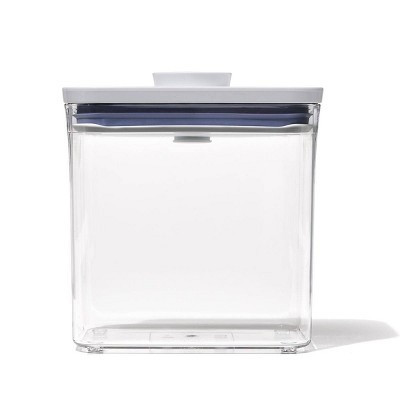 OXO POP 1.7qt Plastic Rectangle Tall Airtight Food Storage Container Clear: Dishwasher-Safe Pantry Organizer | Target