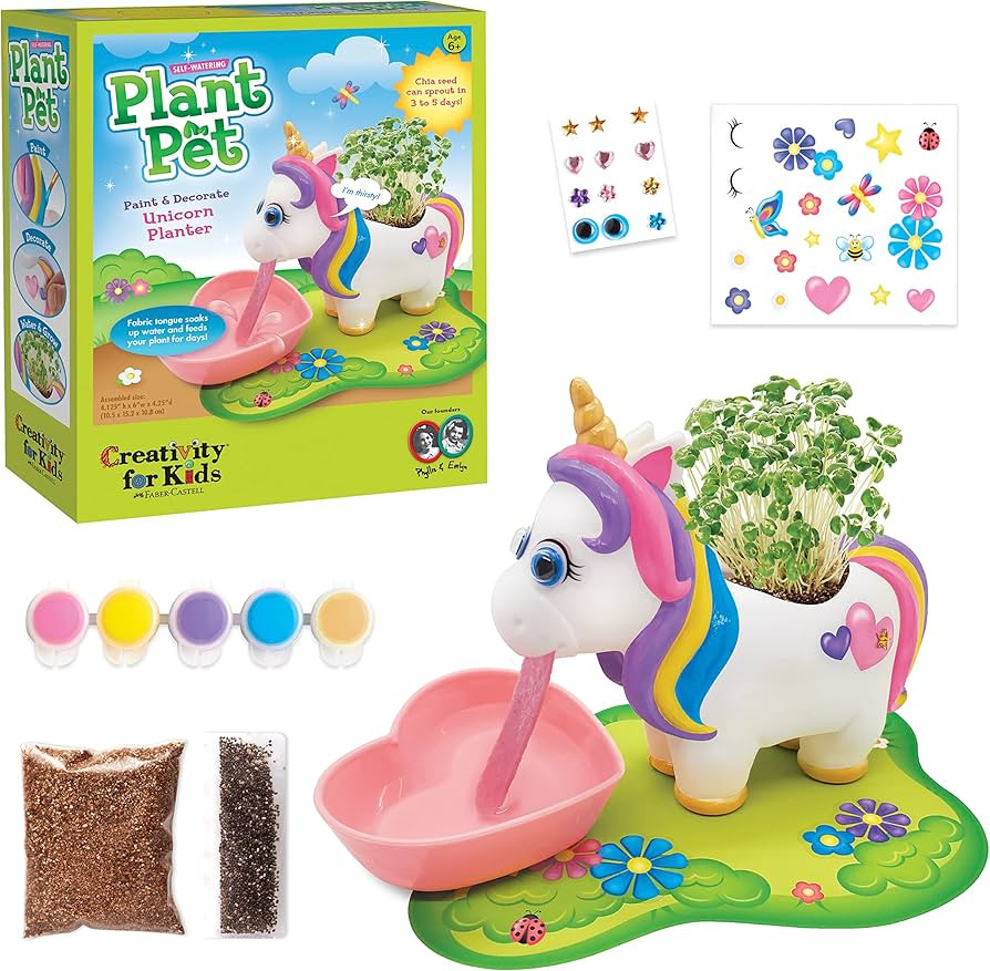Creativity for Kids Unicorn Self-Watering Plant Pet, Unicorn Crafts for Girls, Kids DIY Craft Kit... | Amazon (US)
