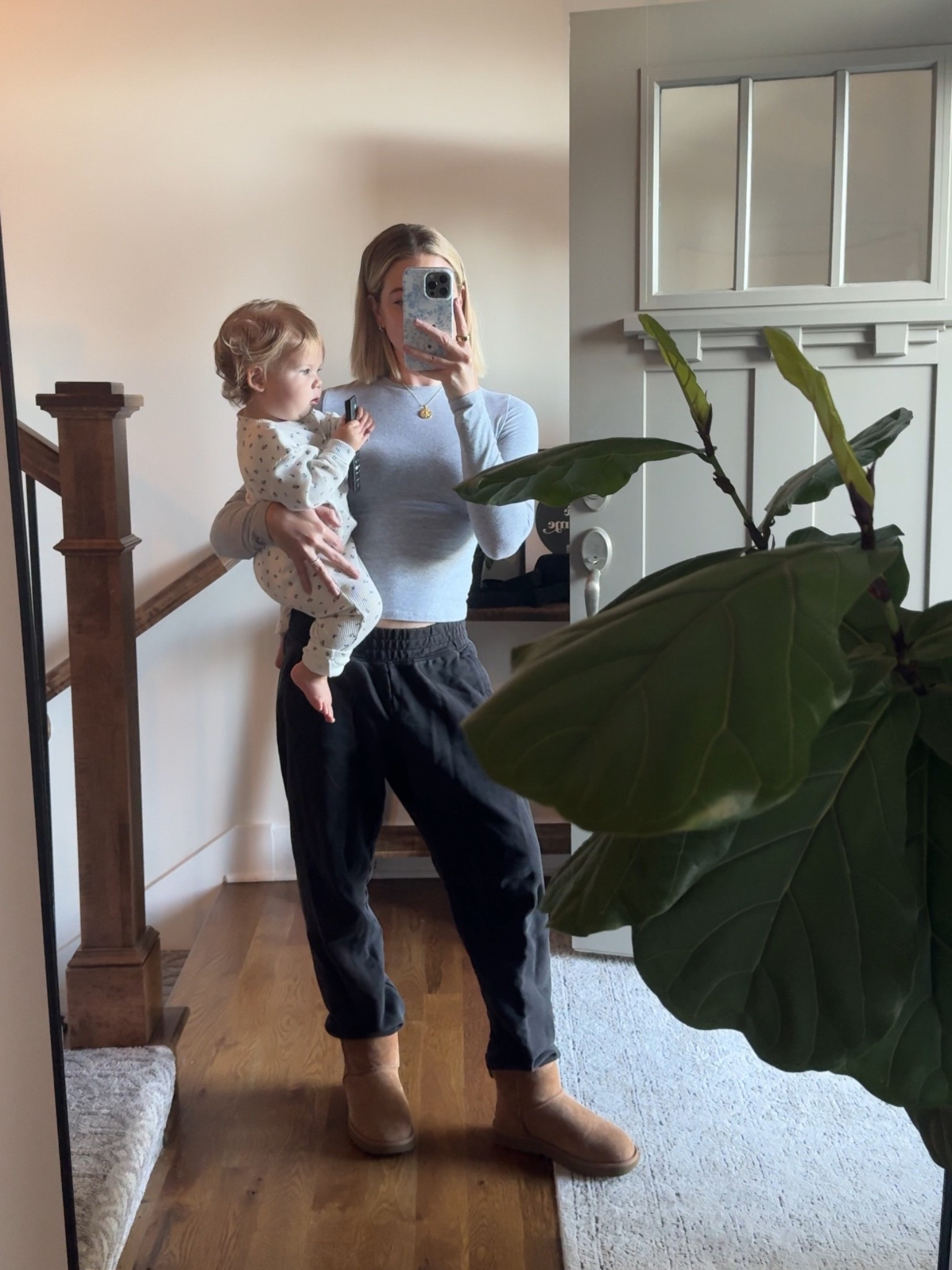 Just two girls in our comfies 🥰 My sweats + UGGs uniform continues, and Ruby’s in the cutest little matching set. Linking both because comfort season is in full swing.