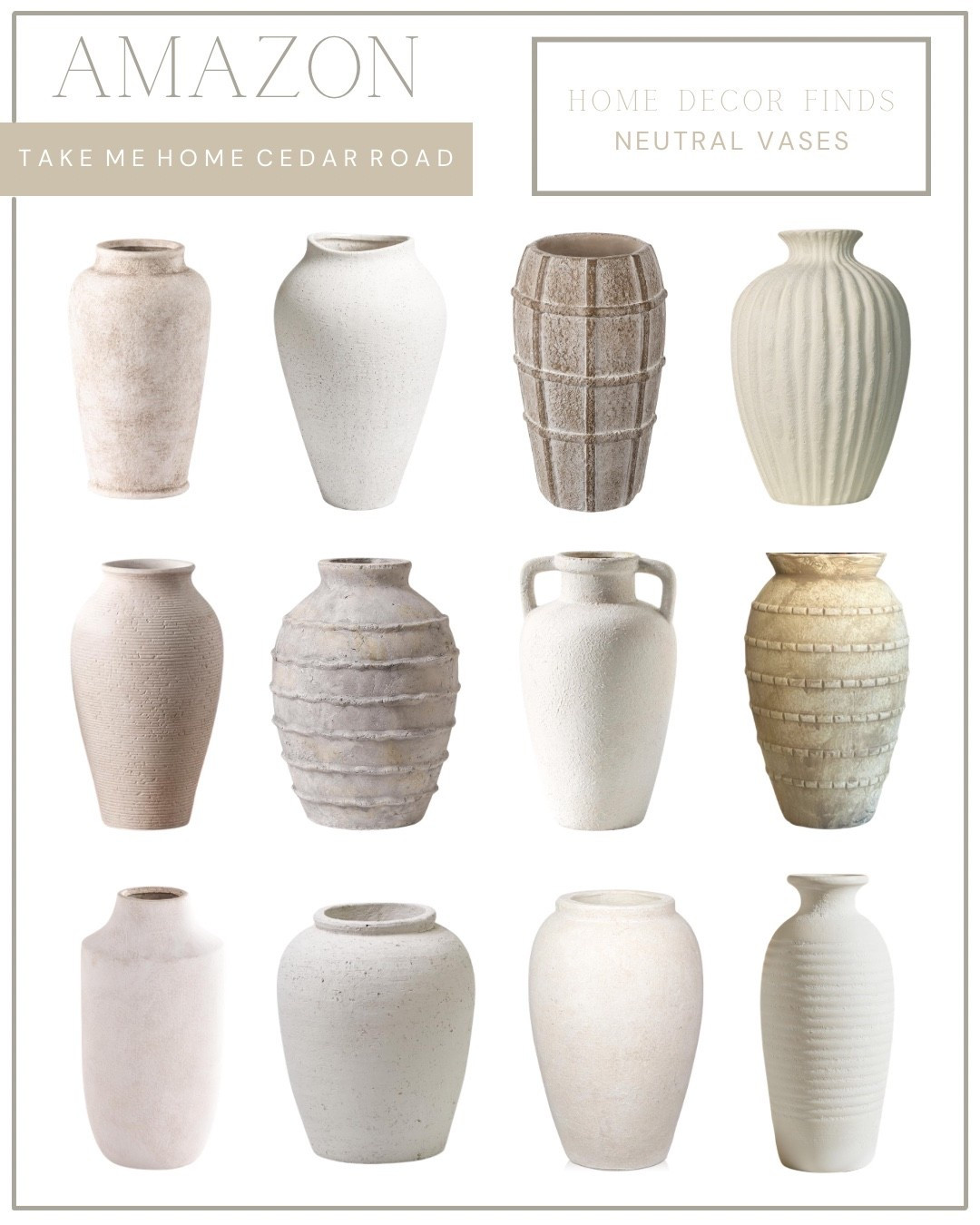 So many good vases on Amazon right now!! Loving all of these!

Vase, neutral vase, organic modern vase, table decor, shelf decor, home decorr

#LTKSaleAlert #LTKHome