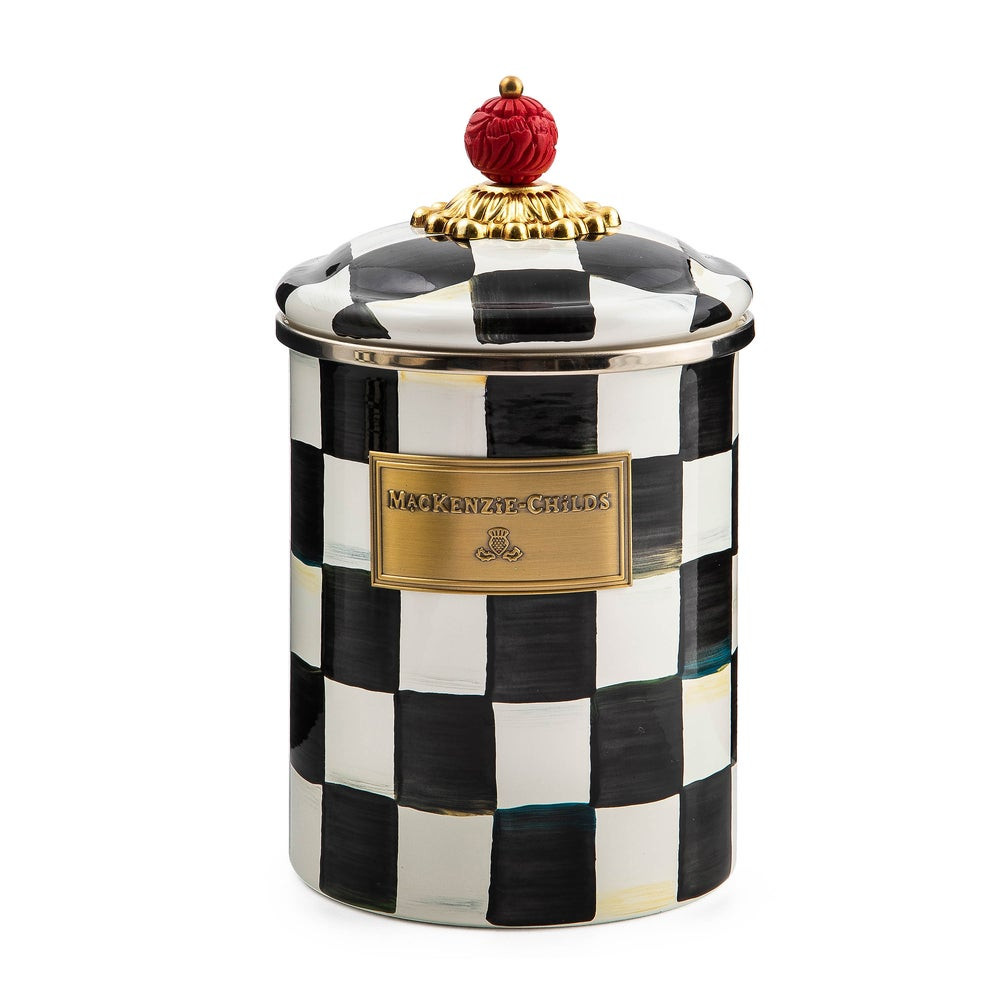 Courtly Check Medium Canister | MacKenzie-Childs