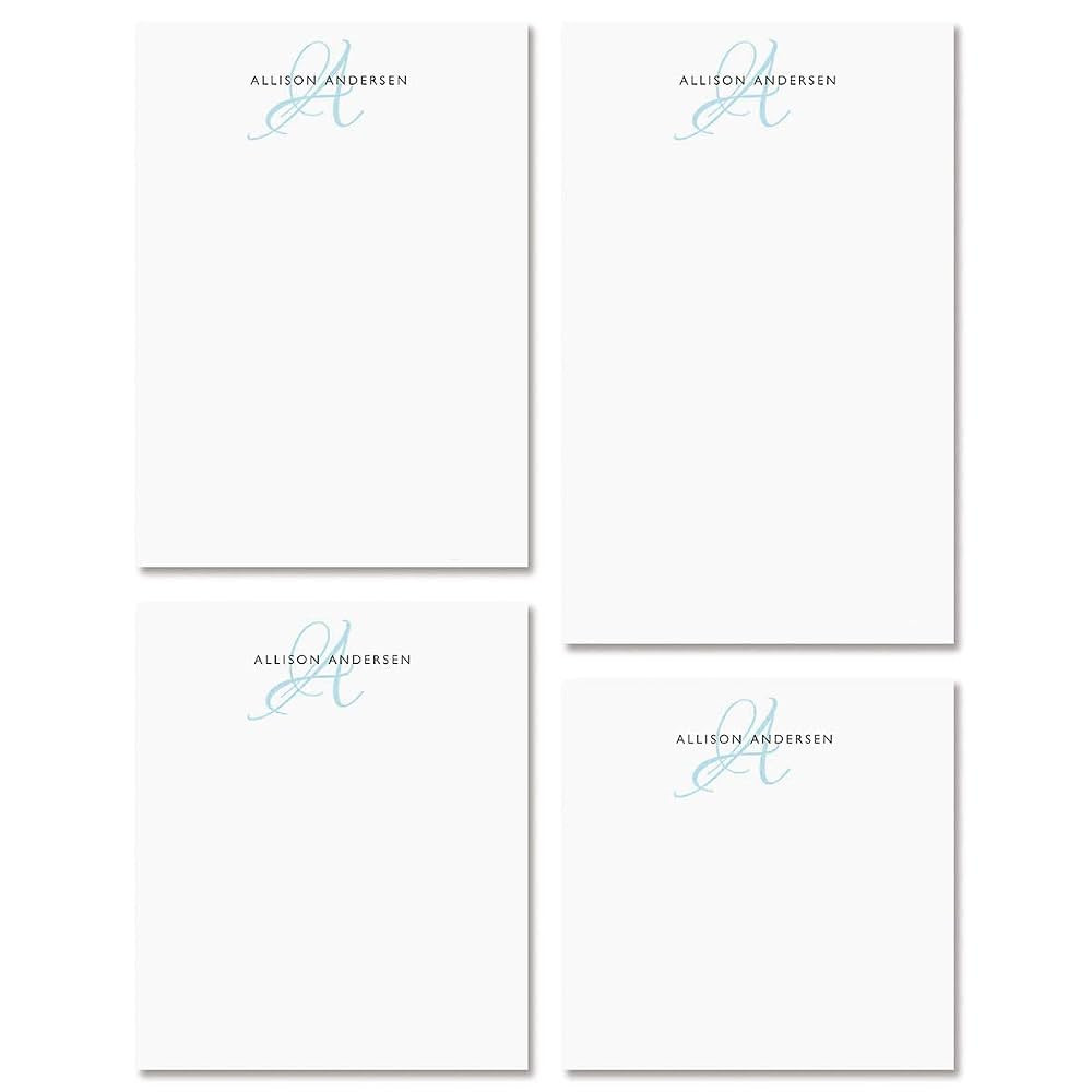 Current Initial Personalized Notepad Set – Set of 4 100-Sheet Pads, Multiple Sizes, Great for S... | Amazon (US)