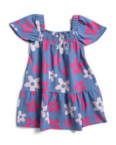 Little Girls Drop Waist Floral Dress | TJ Maxx