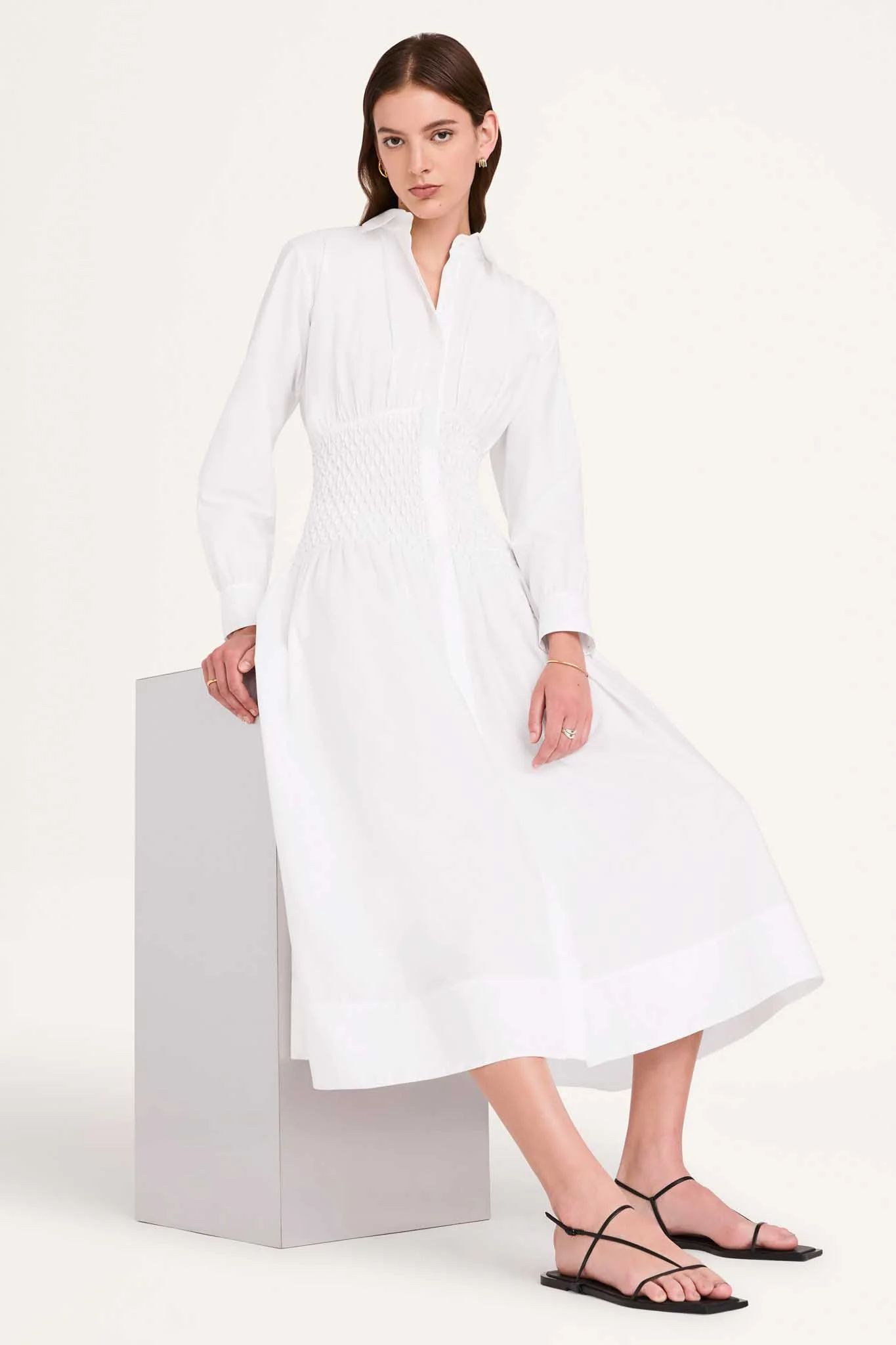 Jordaan Dress in White | Merlette NYC