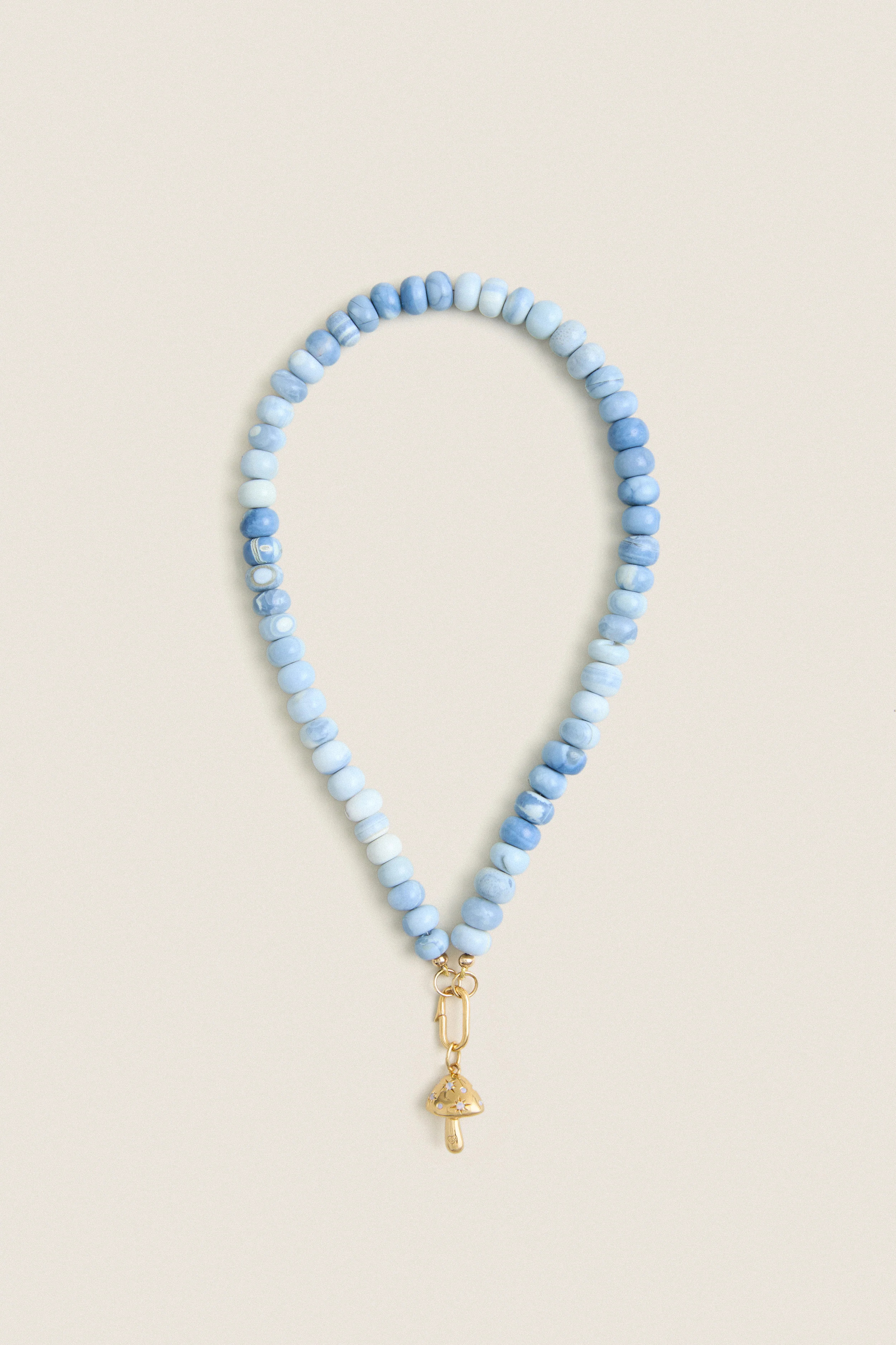 Shaded Blue Opal Gemstone Necklace with Shroomy Charm | Tuckernuck (US)