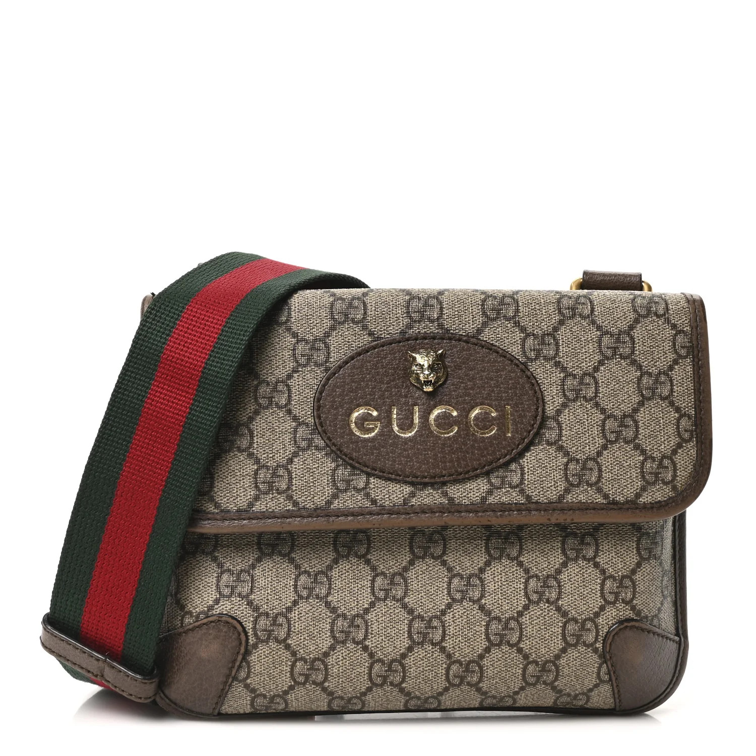 GG Supreme Monogram Web Small Neo Vintage Double Flap Messenger Bag Beige New Acero | FASHIONPHILE (US)