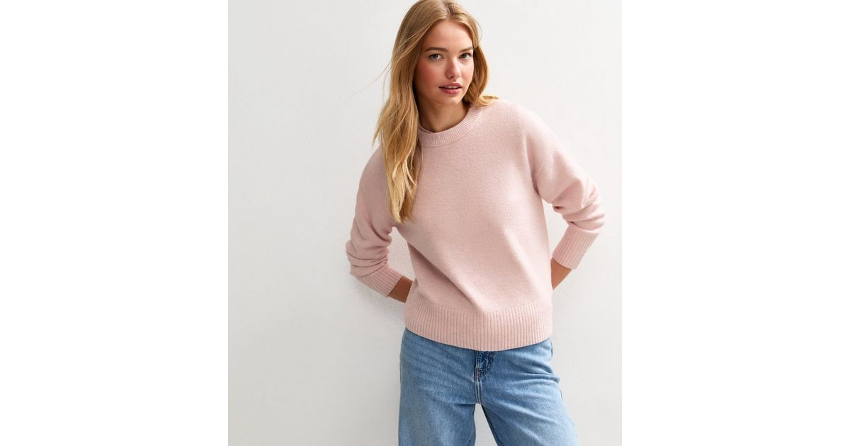 Light Pink Crew Neck Jumper | New Look | New Look (UK)