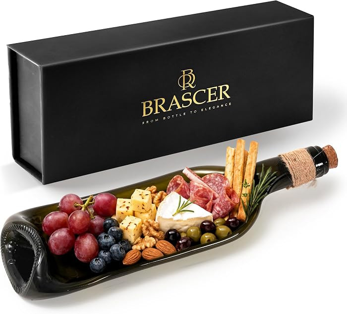 Melted Wine Bottle Serving Boards \u2013 Elegant Charcuterie Board Decorative Tray Serving Platte... | Amazon (US)