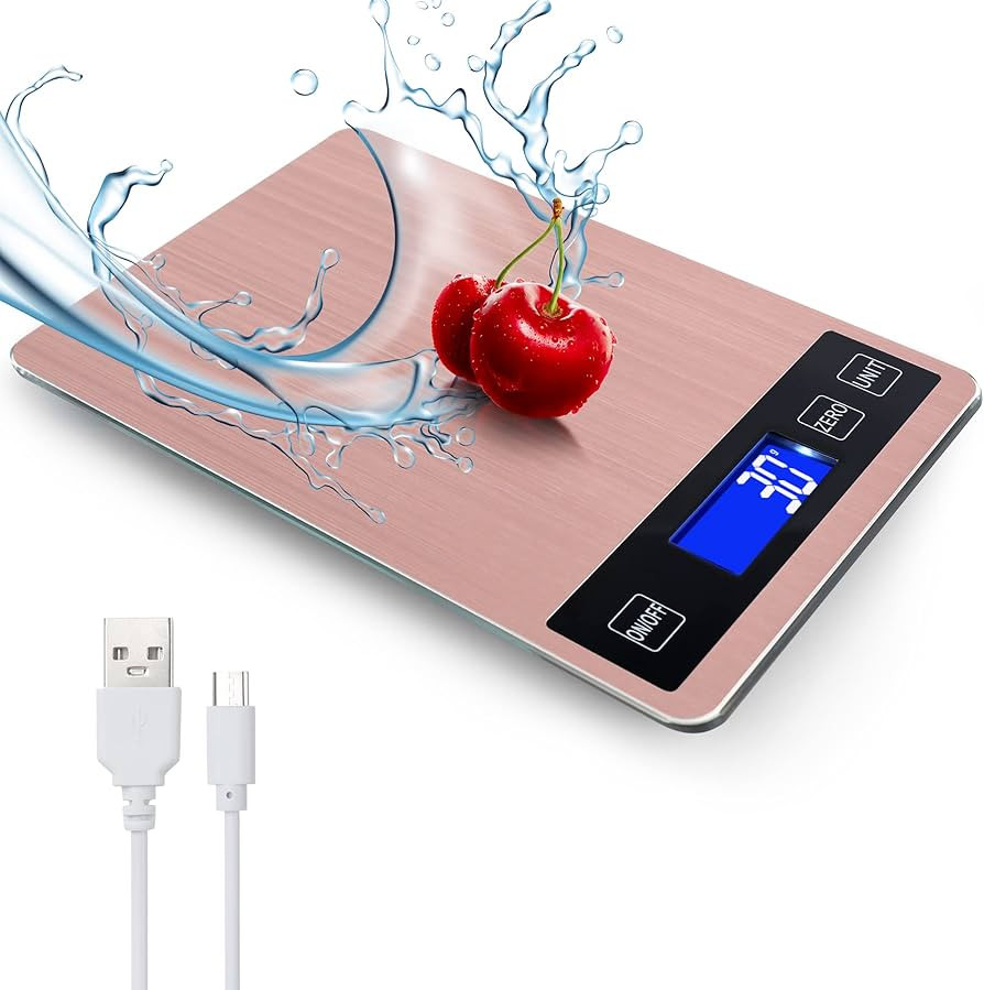 33lb Food Kitchen Digital Scale,1g/0.05oz Precise Graduation, USB Charging Kitchen Scale, Waterpr... | Amazon (US)