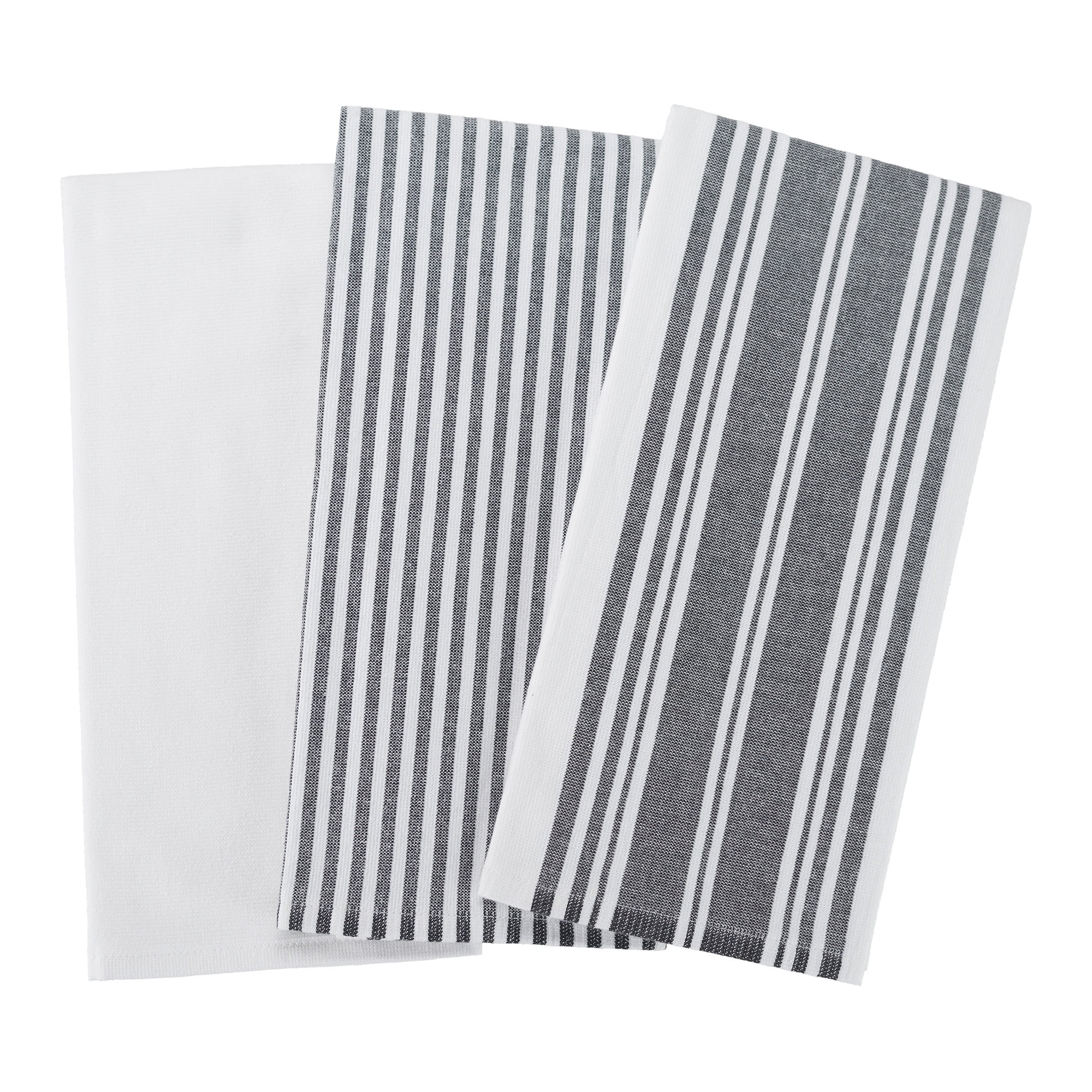 Better Homes & Gardens Rich Black Cotton Woven Dual-Purpose Oversized Kitchen Towels 3 Pack - Wal... | Walmart (US)