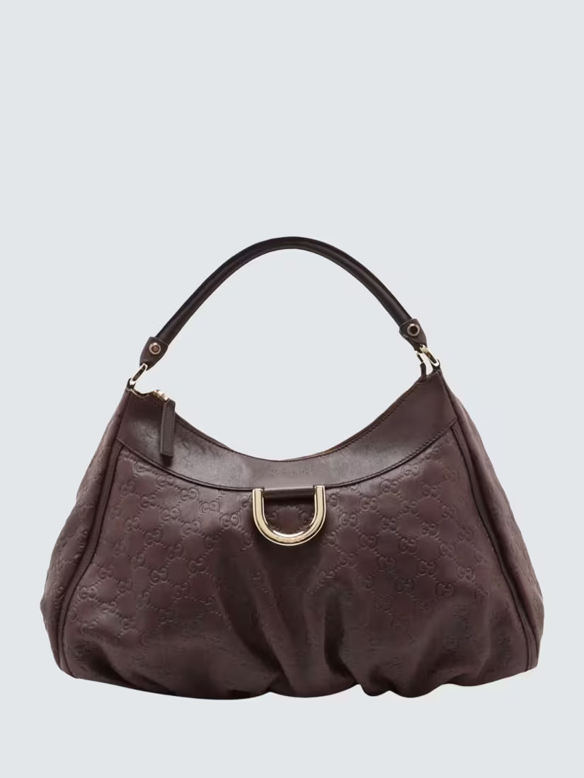 Pre-loved GUCCI Guccissima Leather Shoulder Bag, Brown | John Lewis (UK)