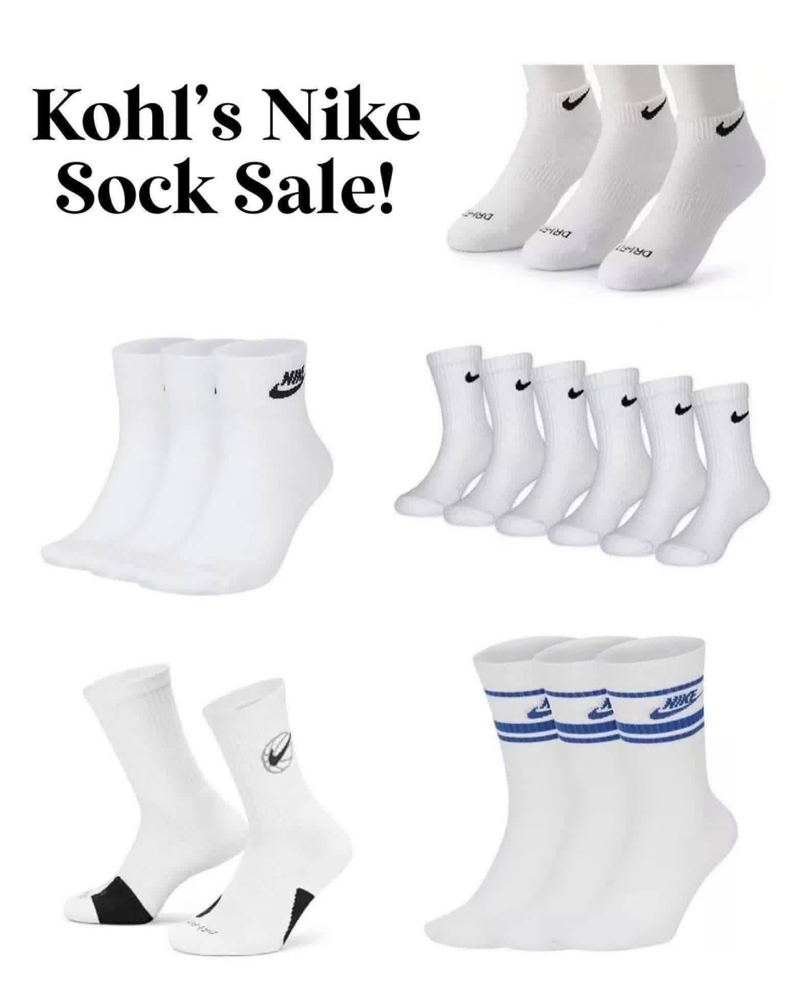 Kohl’s has their entire selection of Nike Socks on sale today!!! This is rare that all types and in stock sizes are on sale 🧦 These continue to be THE sock with teens and tweens, and they make excellent gifts!! 🎁

#LTKSaleAlert #LTKActive #LTKootd