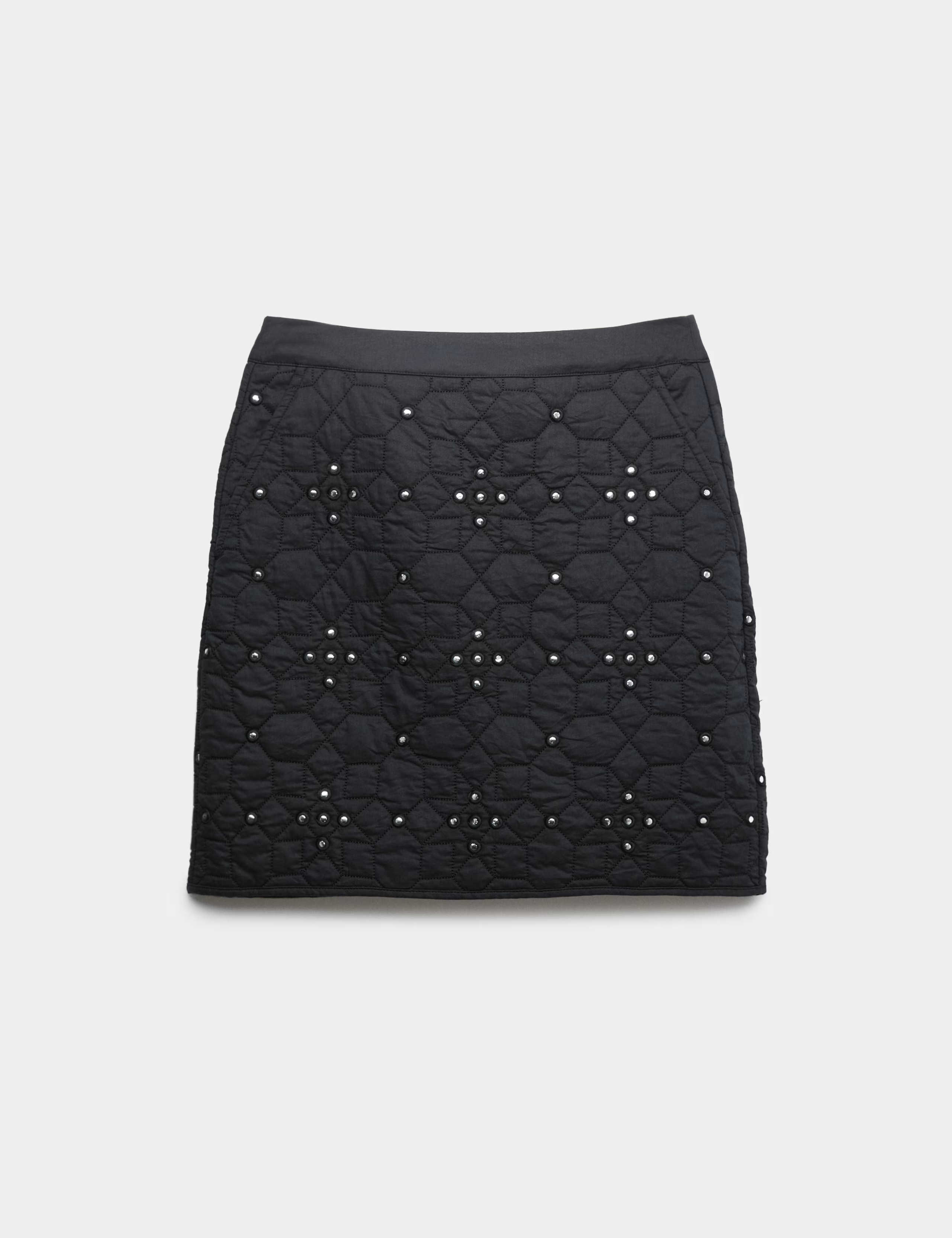 Mirror Quilted Embellished Mini Skirt | Per Una | M&S | Marks & Spencer (UK)