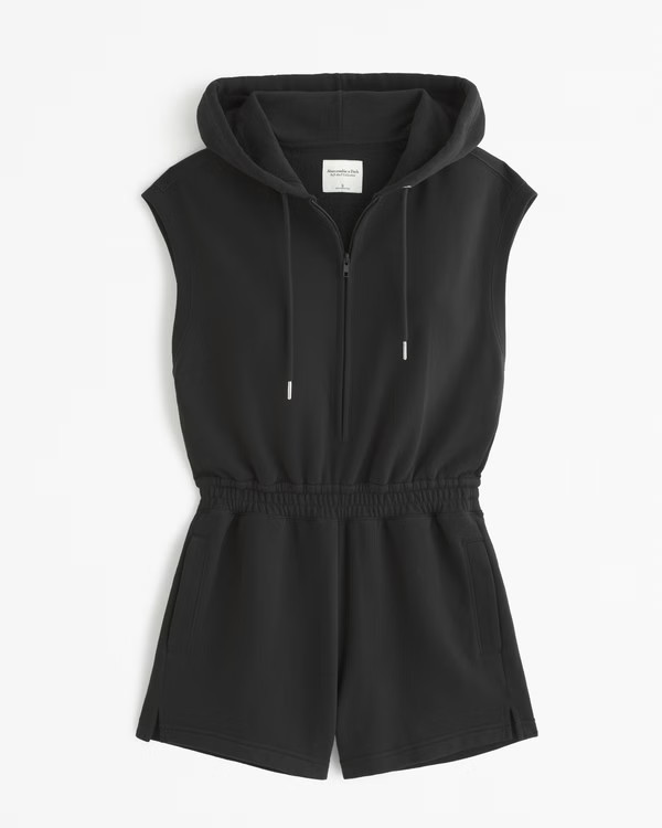 Women's Hooded Fleece Romper | Women's New Arrivals | Abercrombie.com | Abercrombie & Fitch (US)