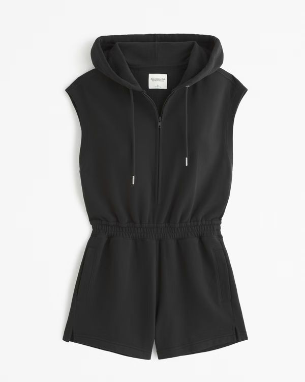 Women's Hooded Fleece Romper | Women's Dresses & Jumpsuits | Abercrombie.com | Abercrombie & Fitch (US)