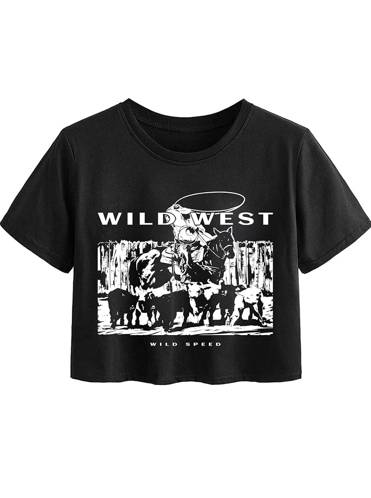 Avanova Women Graphic Oversized Ripped Boxy Tee Shirt Distressed Short Sleeve Crop Top | Amazon (US)