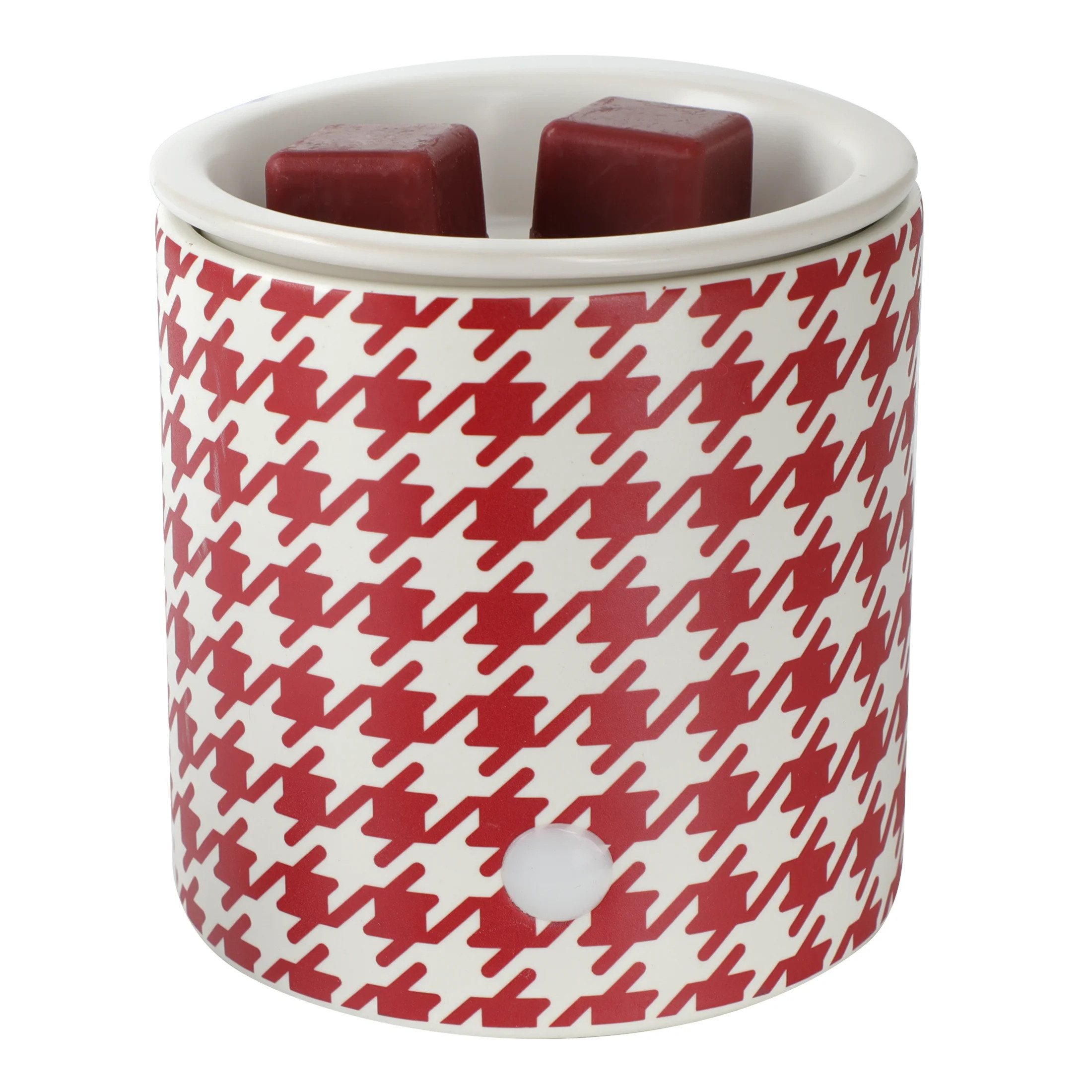 Mainstays Red Houndstooth Full Size Ceramic Fragrance Wax Melt Warmer | Walmart (US)