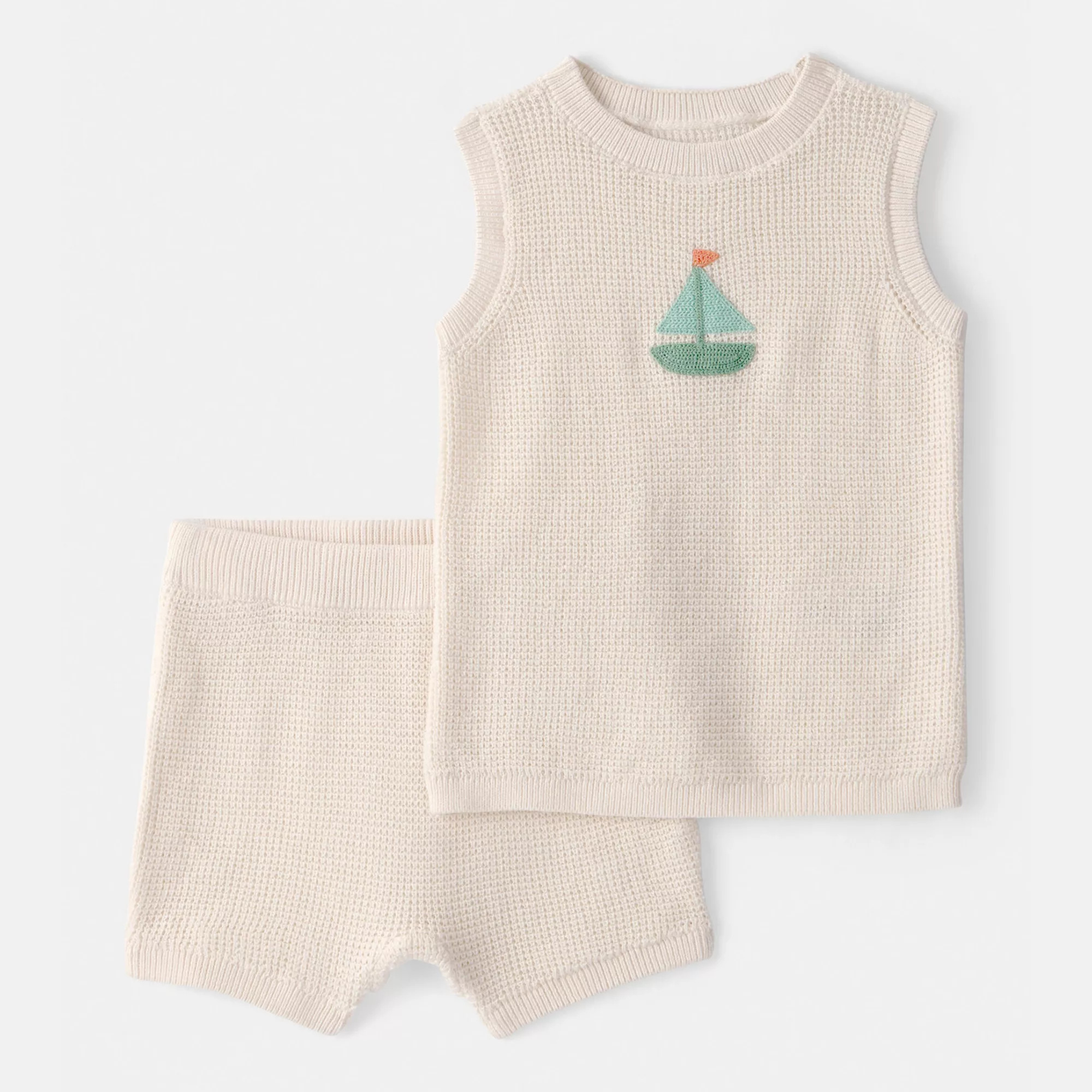 Baby Boy Carter's 2-Pc. Sailboat Crochet Top & Shorts Set | Kohl's