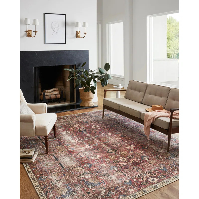 Chris Loves Julia x Loloi Jules Oriental Merlot Rug | Wayfair North America