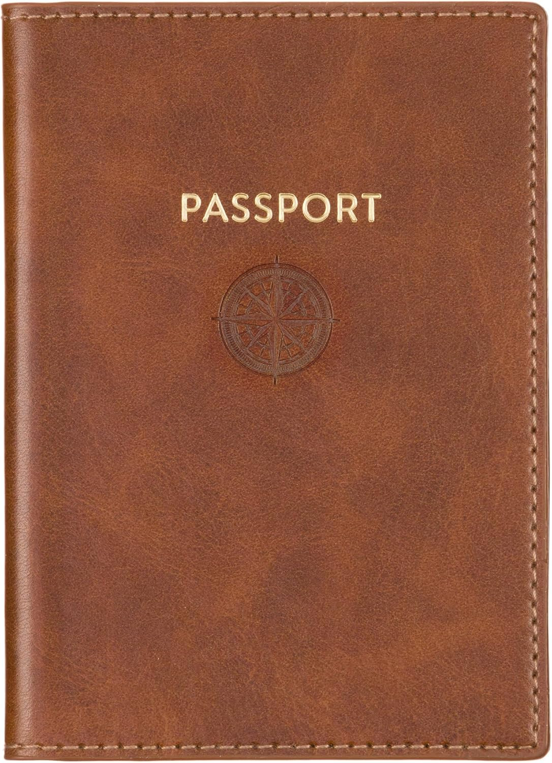 Eccolo Passport Cover Case - Premium Faux Leather, Compass Design, 5.5x4 inches, Lightweight Trav... | Amazon (US)