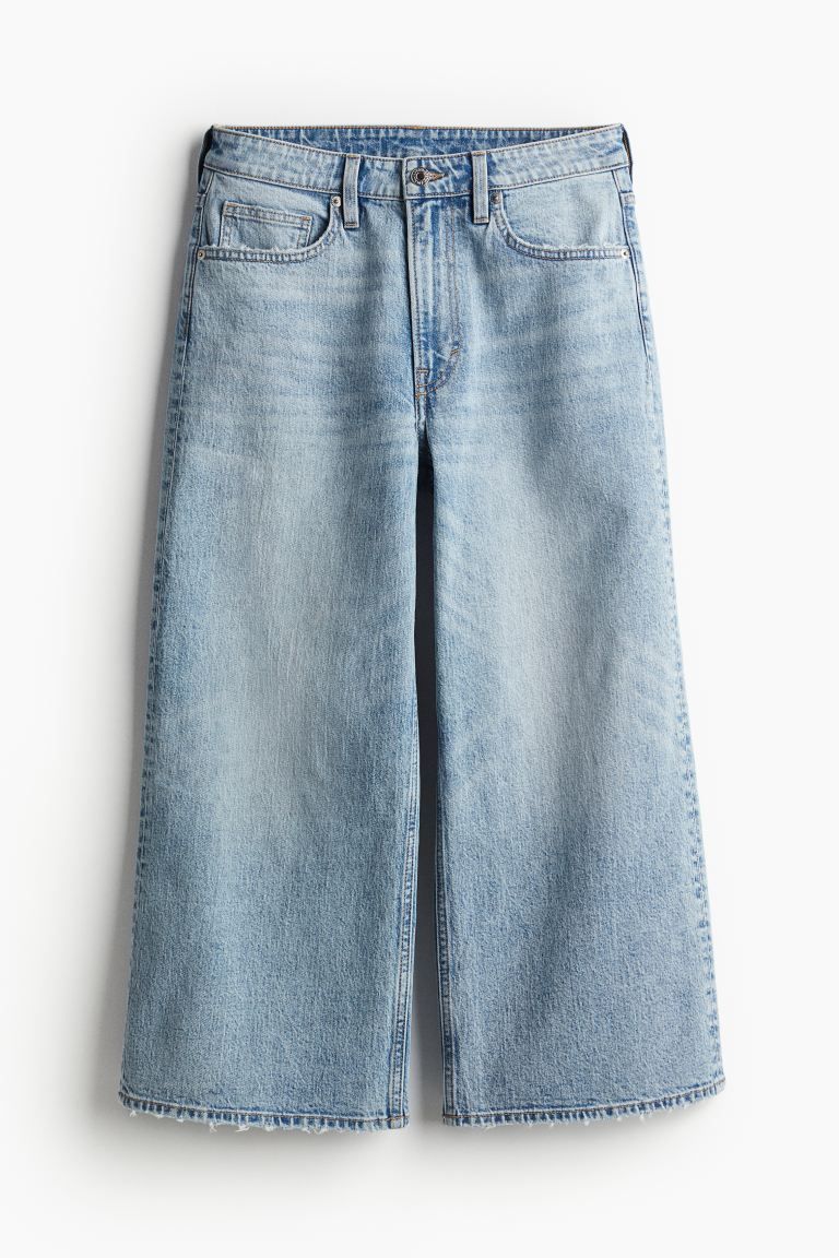 Petite Length Wide High Cropped Jeans | H&M (FR & ES & IT)