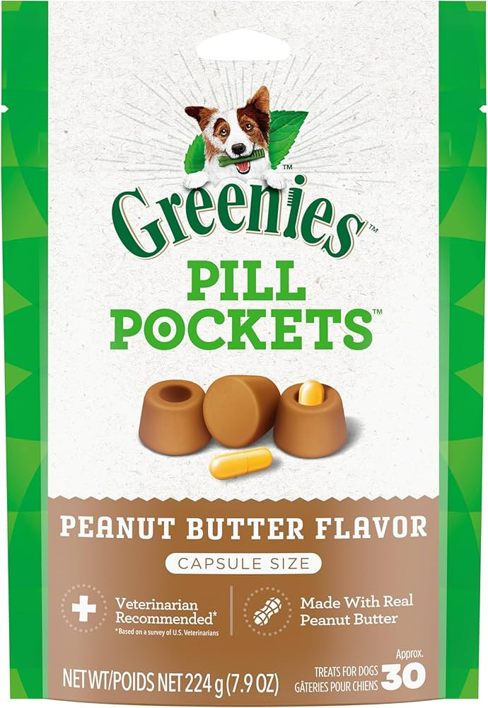 Greenies Pill Pockets Large Size Soft Dog Treats for Capsules, with Real Peanut Butter, Made With... | Amazon (US)