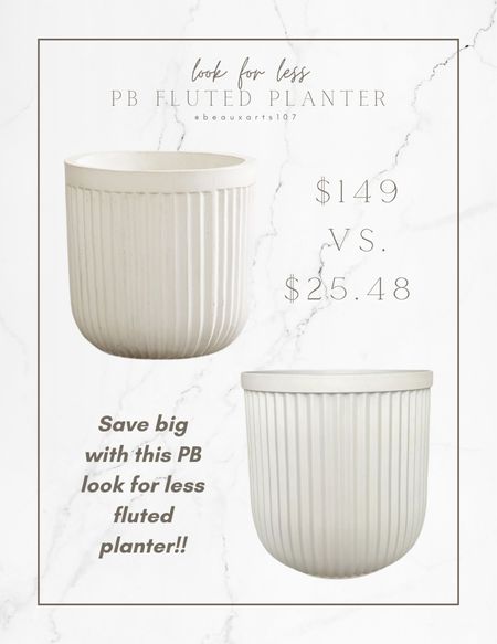 Look for less Pottery Barn fluted planter! 

#LTKhome #LTKunder50 #LTKFind